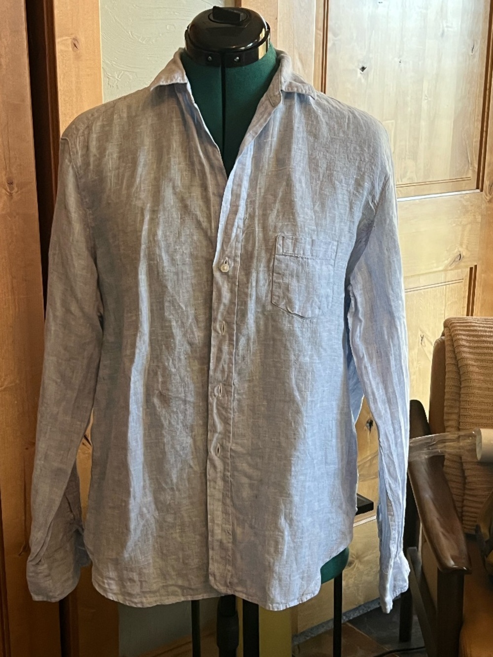Frank and Eileen Light Pastel Blue, Lived-in Linen, Small